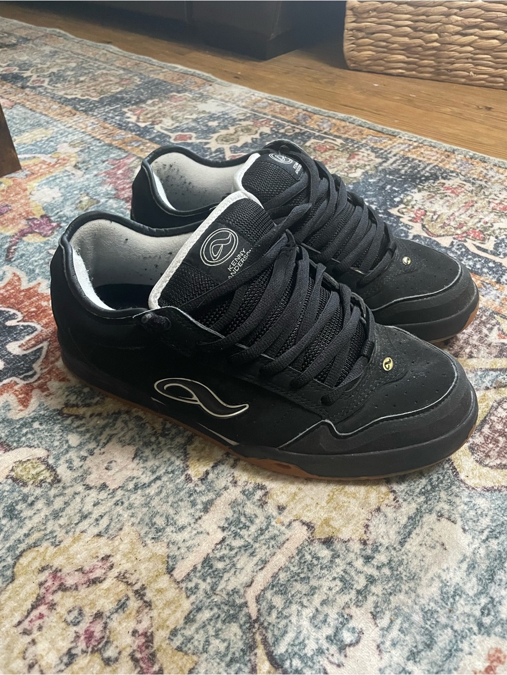 Vintage Adio by Kenny Anderson Men's Black Low-Top Skate Sneakers